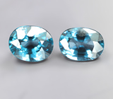 Пара редких синих шпинелей 1,05 карат 