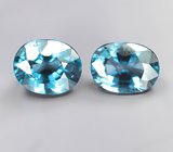 Пара редких синих шпинелей 1,05 карат 