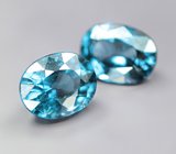 Пара редких синих шпинелей 1,05 карат 