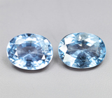 Редкая пара синих шпинелей 0,93 карата