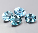 Редкий набор из 4 синих шпинелей 0,92 карата 