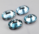 Редкий набор из 4 синих шпинелей 0,92 карата