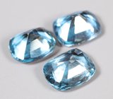 Редкий набор из 3 синих шпинелей высокой чистоты 1,7 карата 