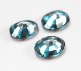 Набор из 3 синих шпинелей высокой чистоты 1,48 карата 