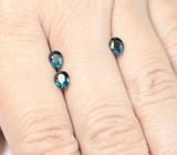 Набор из 3 синих шпинелей высокой чистоты 1,48 карата 