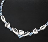 Колье с морганитами 16.03 карата и синими шпинелями