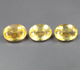 Набор из 3 ограненных "солнечных" опалов 2,43 карата 