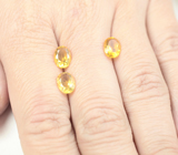 Набор из 3 ограненных "солнечных" опалов 2,43 карата 