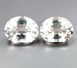 Пара пастельно-желтых гелиодоров высокой чистоты 5,77 карата 