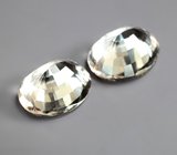 Пара пастельно-желтых гелиодоров высокой чистоты 5,77 карата 