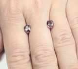 Редкая пара гранатов со сменой цвета 2,5 карата 