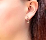 Золотые серьги с разноцветными турмалинами 1,62 карата Золото