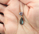 Золотой кулон с редким индиголитом турмалином 2,08 карата и зултанитом 1,02 карата Золото