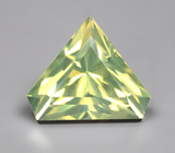 Авторская огранка! Желтовато-зеленый циркон высокой чистоты 2,43 карата