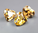 Редкая огранка! Набор из 3 чистейших цирконов 6,38 карата