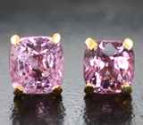 Серьги с неоново-розовыми шпинелями 2,09 карата Золото