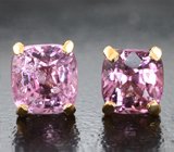Серьги с неоново-розовыми шпинелями 2,09 карата