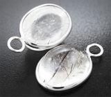 Подвесы для серег с турмалиновым кварцем 38,93 карата Золото