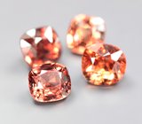 Набор из 4 оранжевых шпинелей 1,71 карата