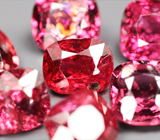 Набор из 7 красных шпинелей 3,56 карата