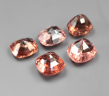 Набор из 5 разноцветных шпинелей 3,77 карата 