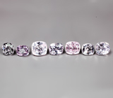 Крупный набор из 7 пурпурных и розовых шпинелей 4,47 карата 