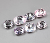 Крупный набор из 7 пурпурных и розовых шпинелей 4,47 карата 