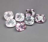 Крупный набор из 7 разноцветных шпинелей 4,81 карата 