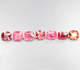 Крупный набор из 7 разноцветных шпинелей 5,21 карата 