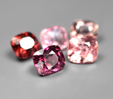 Крупный набор из 5 разноцветных шпинелей 6,05 карата