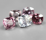 Крупный набор из 5 разноцветных шпинелей 6,14 карата 