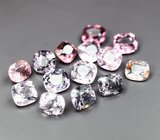 Крупный набор из 14 разноцветных шпинелей 11,27 карата