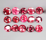 Набор из 15 рубиновых шпинелей 2,37 карата 