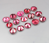 Набор из 15 рубиновых шпинелей 2,37 карата 