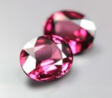 Редкая крупная пара чистейших  умбалитов гранатов 8,72 карата 