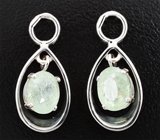 Подвесы для серег с медьсодержащими турмалинами 3,46 карата Золото