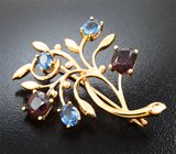 Брошь со шпинелями 4,04 карата Золото