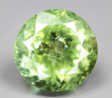 Крупный желтовато-зеленый "неоновый" турмалин 15,19 карата 