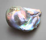 Крупная черная морская жемчужина барокко 72,28 карата! Титановый люстр 