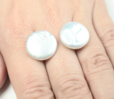 Пара серебристых жемчужин барокко 22,11 карата! Натуральный цвет