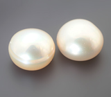 Пара золотисто-розовых морских жемчужин 5,41 карата! Натуральный цвет 