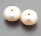 Пара золотисто-розовых морских жемчужин 5,41 карата! Натуральный цвет 