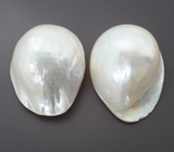 Пара кремово-белых морских жемчужин 30,17 карата! Исключительный люстр 