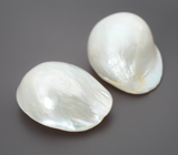 Пара кремово-белых морских жемчужин 30,17 карата! Исключительный люстр 