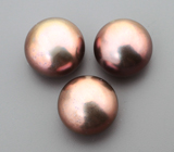 Набор из 3 золотисто-кофейных морских жемчужин 9,17 карата 