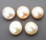 Набор из 5 золотисто-розовых морских жемчужин 14,68 карата