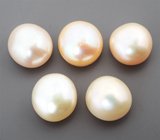 Набор из 5 золотисто-розовых морских жемчужин 14,68 карата 