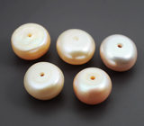 Набор из 5 золотисто-розовых морских жемчужин 14,68 карата