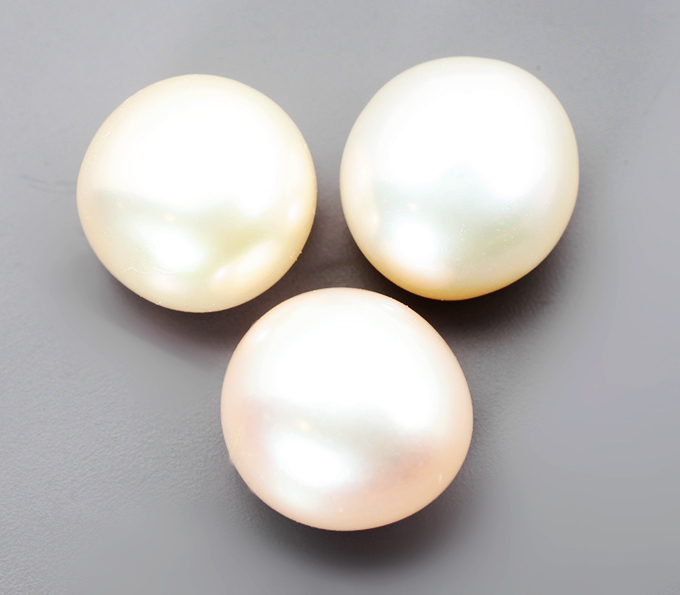 Набор из 3 кремовых морских жемчужин 8,73 карата