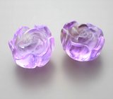 Крупная пара резных аметистов 19,17 карата 